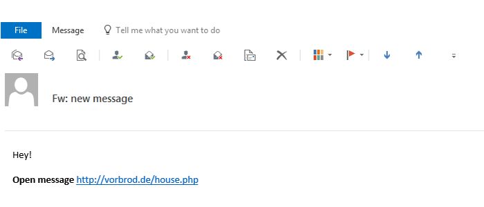 Joe Job spam fake email message sample